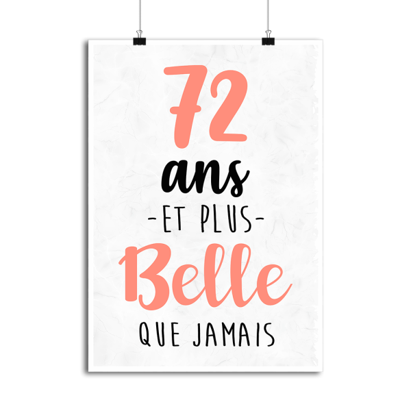 Affiche 72 ans et plus belle que jamais