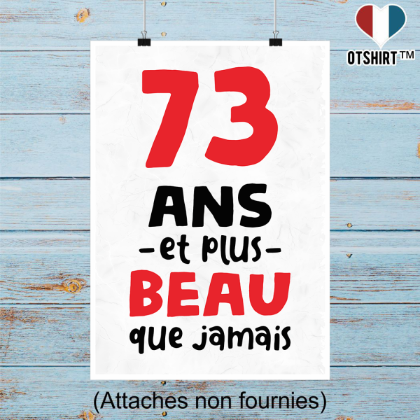 Affiche 73 ans et plus beau