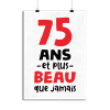 Affiche 75 ans et plus beau