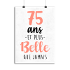 Affiche 75 ans et plus belle que jamais