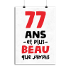 Affiche 77 ans et plus beau
