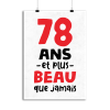 Affiche 78 ans et plus beau