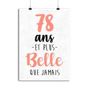 Affiche 78 ans et plus belle que jamais Affiche 78 ans et plus belle que jamais