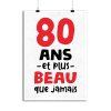 Affiche 80 ans et plus beau
