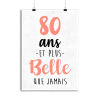 Affiche 80 ans et plus belle que jamais