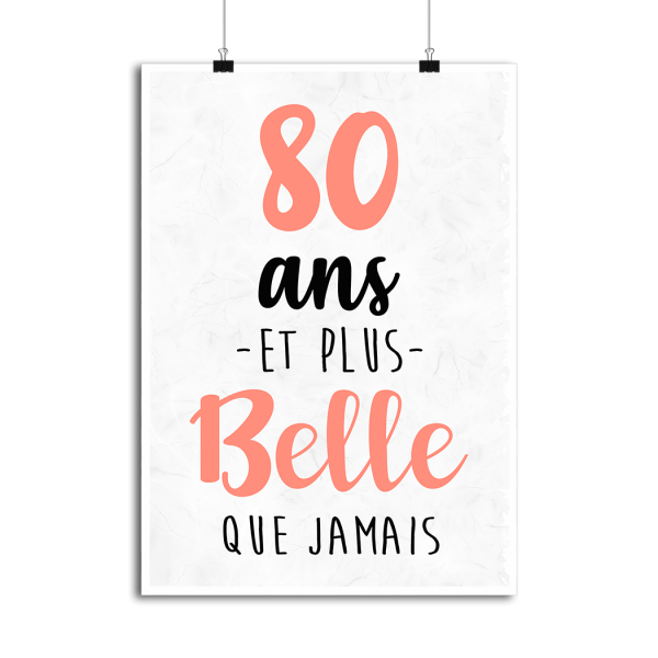 Affiche 80 ans et plus belle que jamais