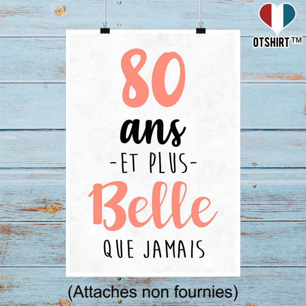 Affiche 80 ans et plus belle que jamais