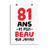 Affiche 81 ans et plus beau