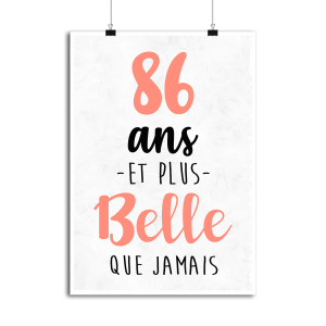 Affiche 86 ans et plus belle que jamais Affiche 86 ans et plus belle que jamais