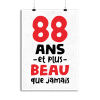 Affiche 88 ans et plus beau