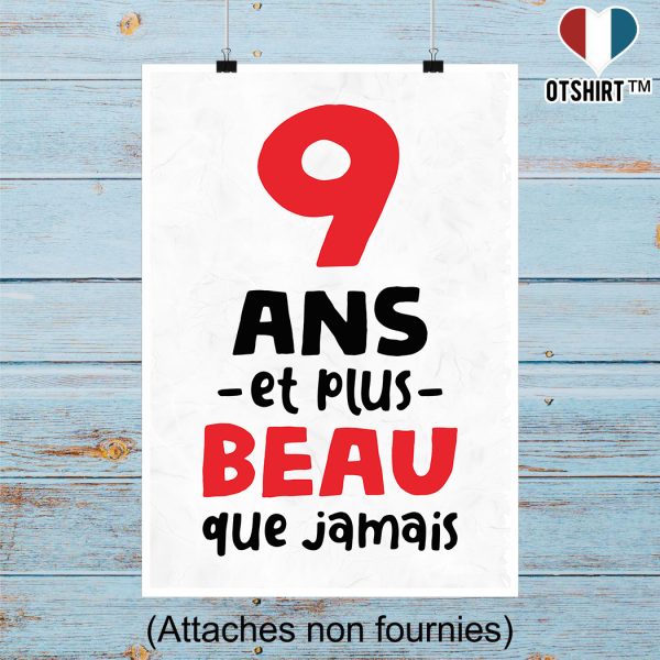 Affiche 9 ans et plus beau