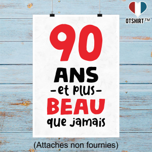 Affiche 90 ans et plus beau 2