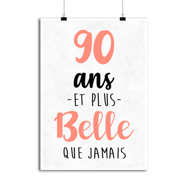 Affiche 90 ans et plus belle que jamais