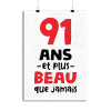 Affiche 91 ans et plus beau