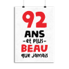 Affiche 92 ans et plus beau