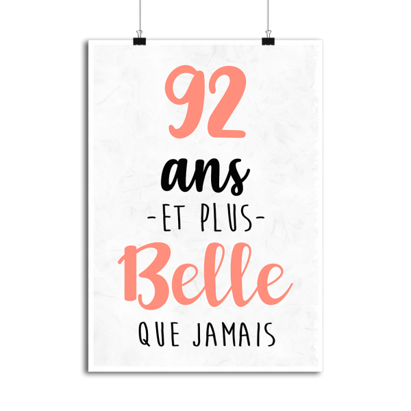 Affiche 92 ans et plus belle que jamais