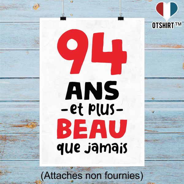 Affiche 94 ans et plus beau