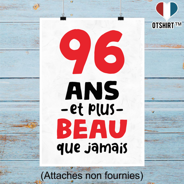 Affiche 96 ans et plus beau