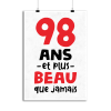 Affiche 98 ans et plus beau