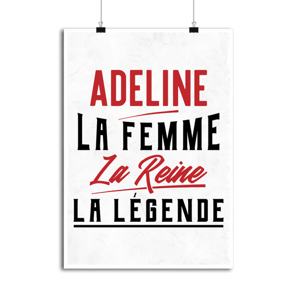 Affiche adeline la femme la reine la legende