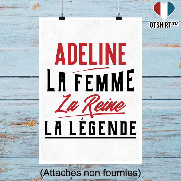 Affiche adeline la femme la reine la legende