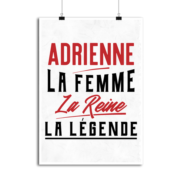 Affiche adrienne la femme la reine la legende