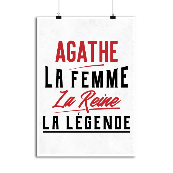 Affiche agathe la femme la reine la legende