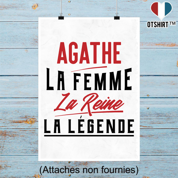 Affiche agathe la femme la reine la legende