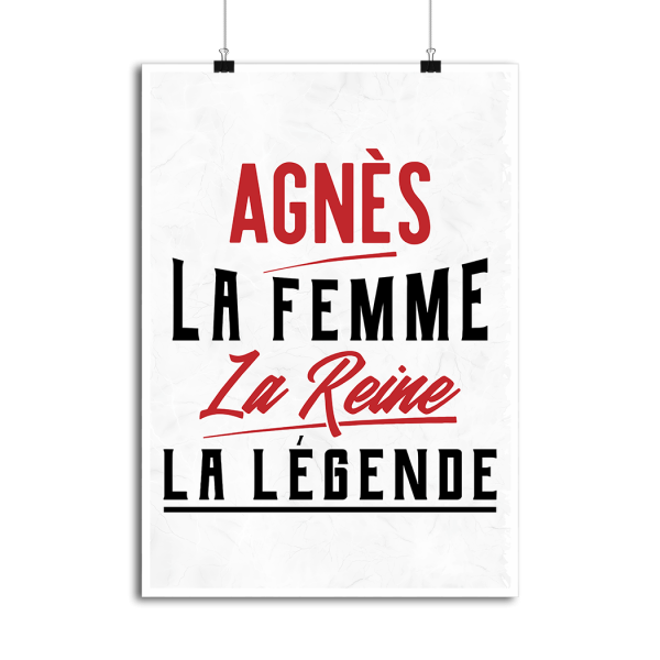 Affiche agnes la femme la reine la legende