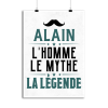 Affiche alain l_homme le mythe la legende