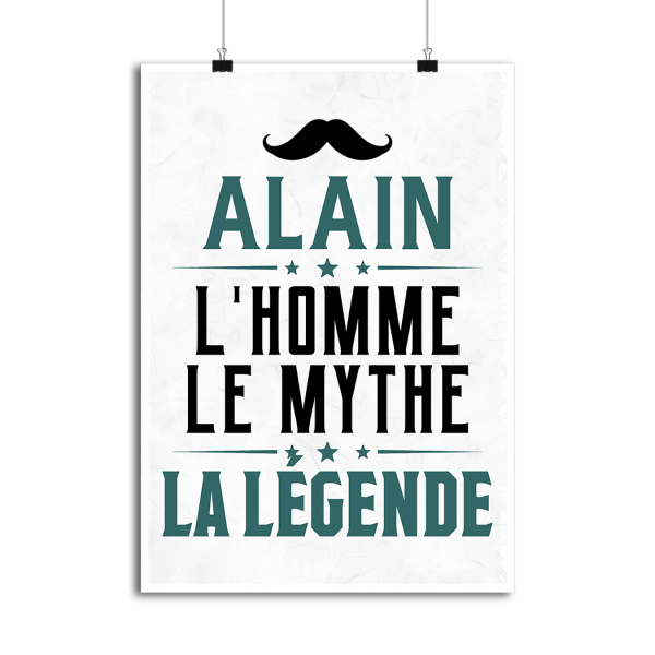 Affiche alain l_homme le mythe la legende