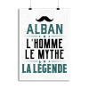 Affiche alban l_homme le mythe la legende