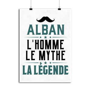 Affiche alban l_homme le mythe la legende Affiche alban l_homme le mythe la legende