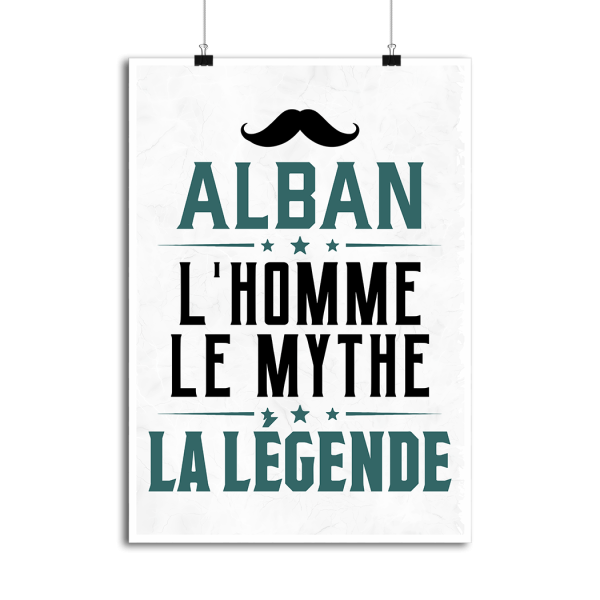 Affiche alban l_homme le mythe la legende