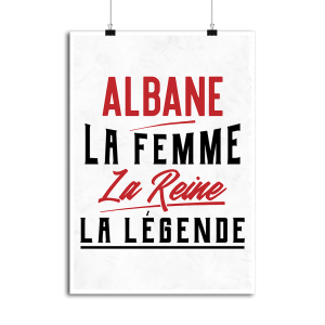 Affiche albane la femme la reine la legende Affiche albane la femme la reine la legende