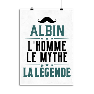 Affiche albin l_homme le mythe la legende Affiche albin l_homme le mythe la legende