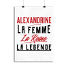 Affiche alexandrine la femme la reine la legende