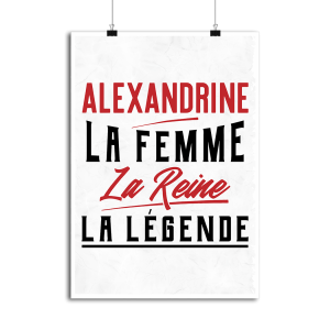 Affiche alexandrine la femme la reine la legende Affiche alexandrine la femme la reine la legende