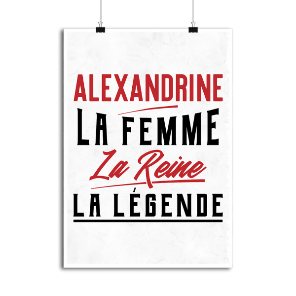 Affiche alexandrine la femme la reine la legende