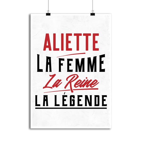 Affiche aliette la femme la reine la legende