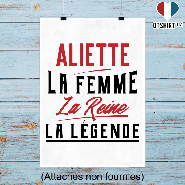 Affiche aliette la femme la reine la legende