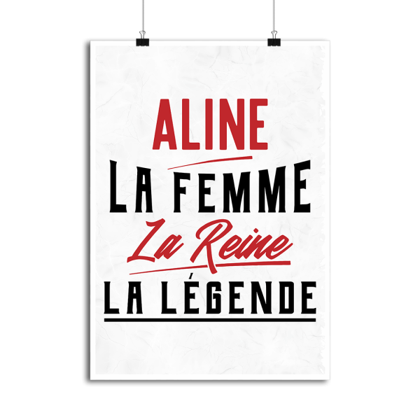 Affiche aline la femme la reine la legende