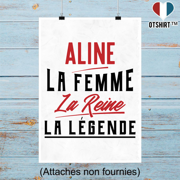 Affiche aline la femme la reine la legende