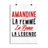 Affiche amandine la femme la reine la legende