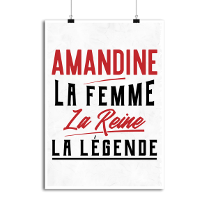 Affiche amandine la femme la reine la legende Affiche amandine la femme la reine la legende