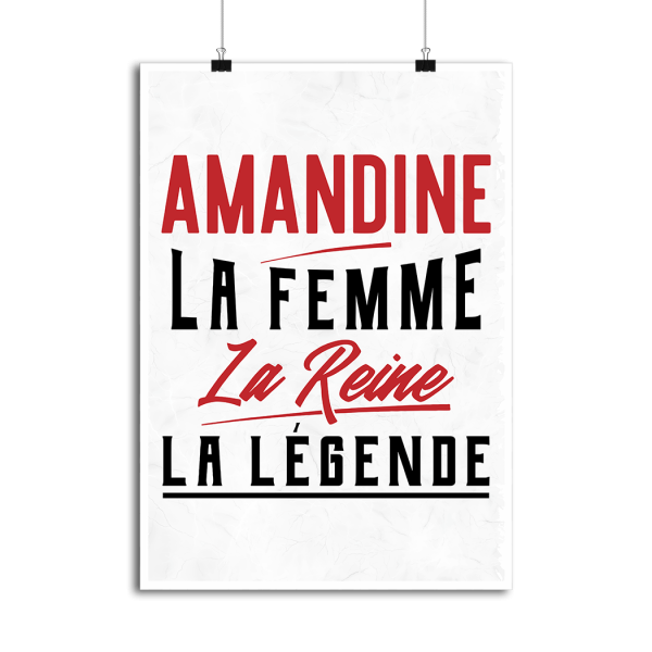 Affiche amandine la femme la reine la legende