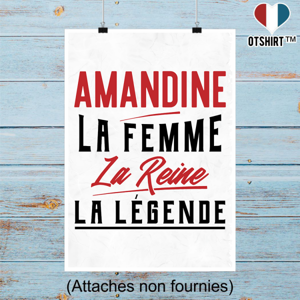 Affiche amandine la femme la reine la legende