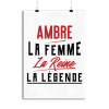 Affiche ambre la femme la reine la legende