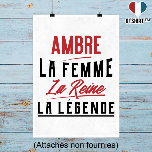 Affiche ambre la femme la reine la legende