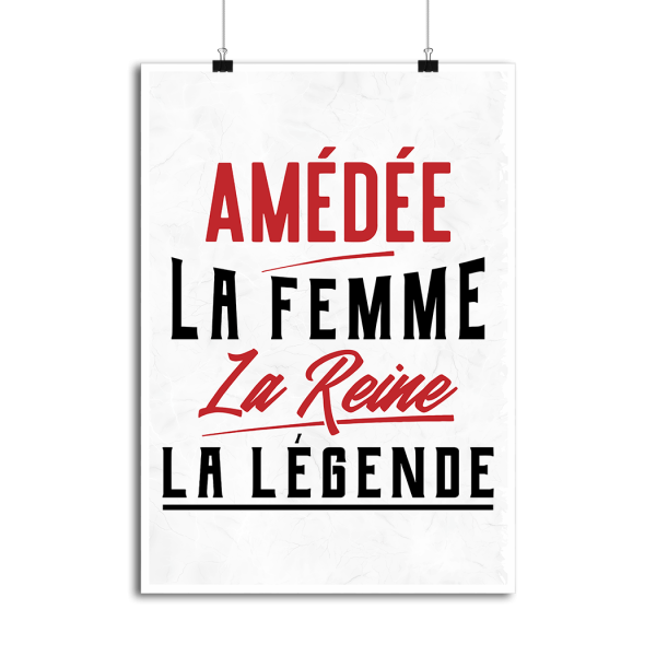 Affiche amedee la femme la reine la legende